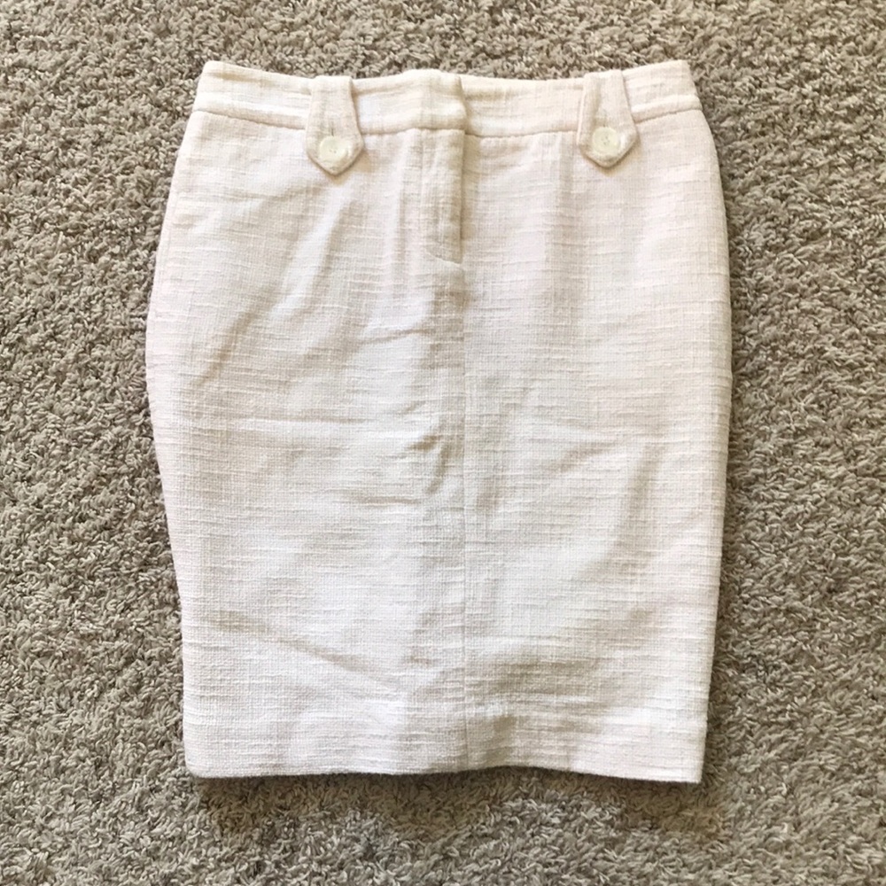 White Tweed Pencil Skirt!